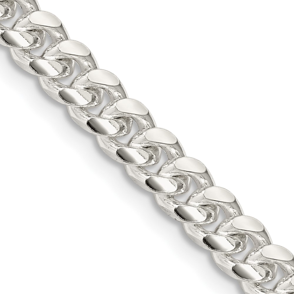 Sterling Silver 5mm Domed w/ Side D/C Curb Chain (QRC150-18)