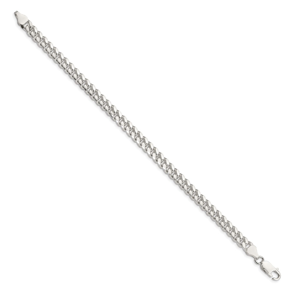 Sterling Silver 6mm Domed w/ Side D/C Curb Chain (QRC180-9)