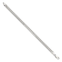 Sterling Silver 6mm Domed Chain with Side D C Curb view 2