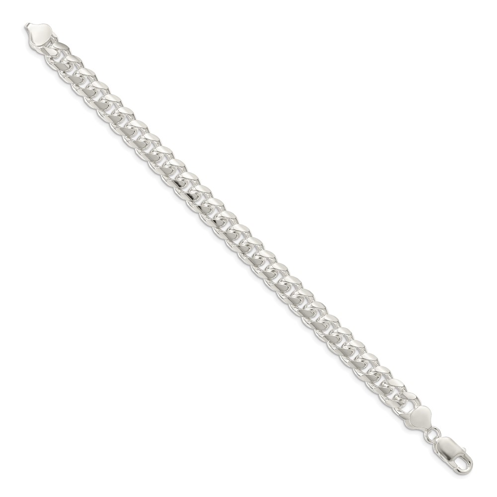Sterling Silver 8.5mm Domed w/ Side D/C Curb Chain (QRC240-8)