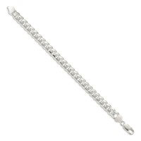 Sterling Silver 8.5mm Domed W Side D C Curb Chain view 2
