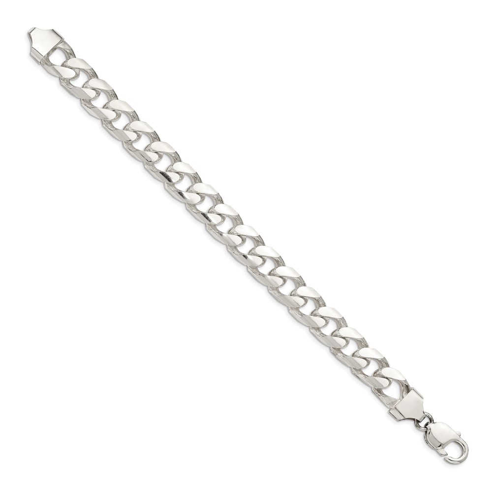 Sterling Silver 11mm Domed w/ Side D/C Curb Chain (QRC350-9)