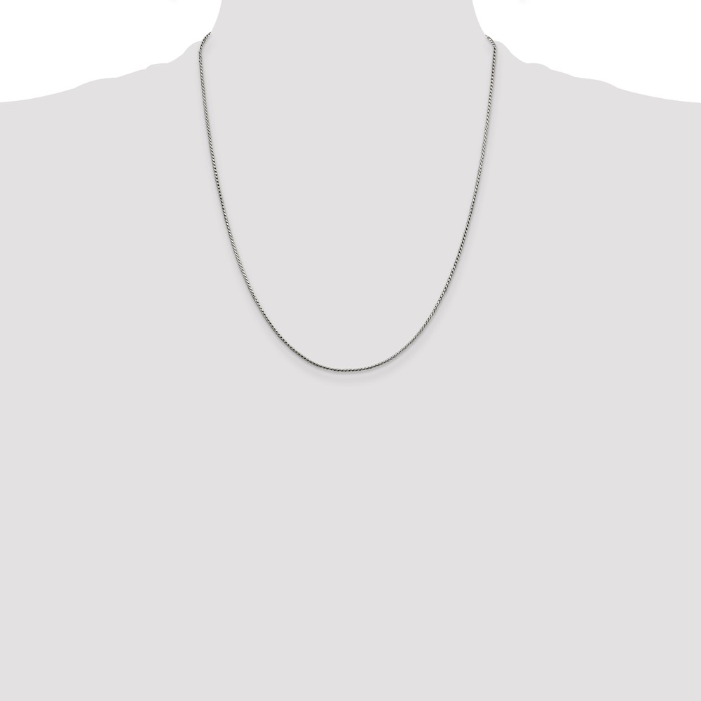 Sterling Silver 1mm Round Franco Chain (QRF050-22)