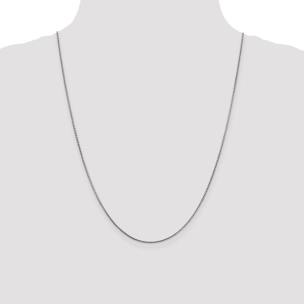 Sterling Silver 1mm Round Franco Chain (QRF050-24)