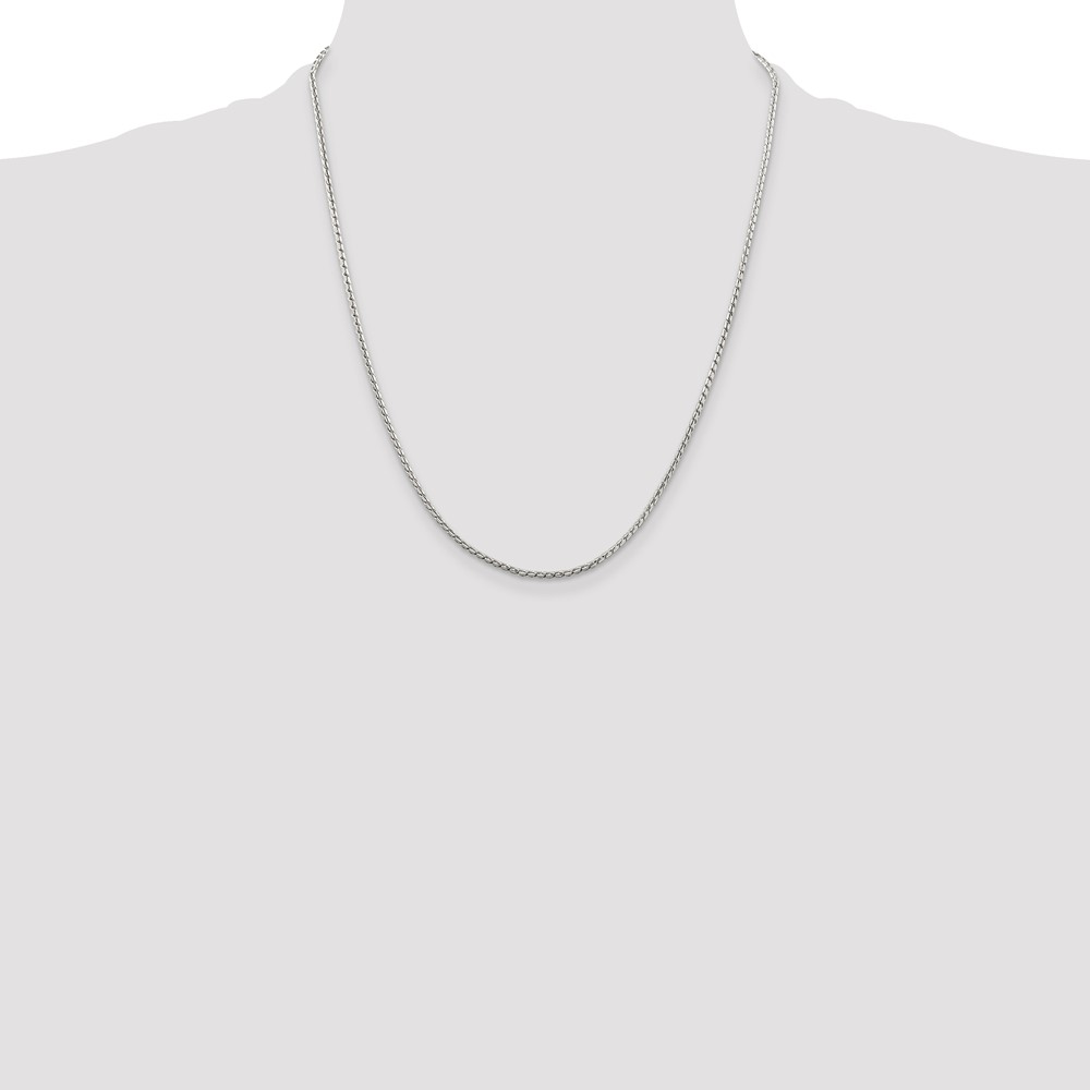 Sterling Silver 1.75mm Round Franco Chain (QRF080-22)