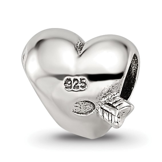 Sterling Silver Reflections Kids Heart with Arrow Bead
