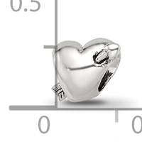 Sterling Silver Reflections Kids Heart with Arrow Bead view 5