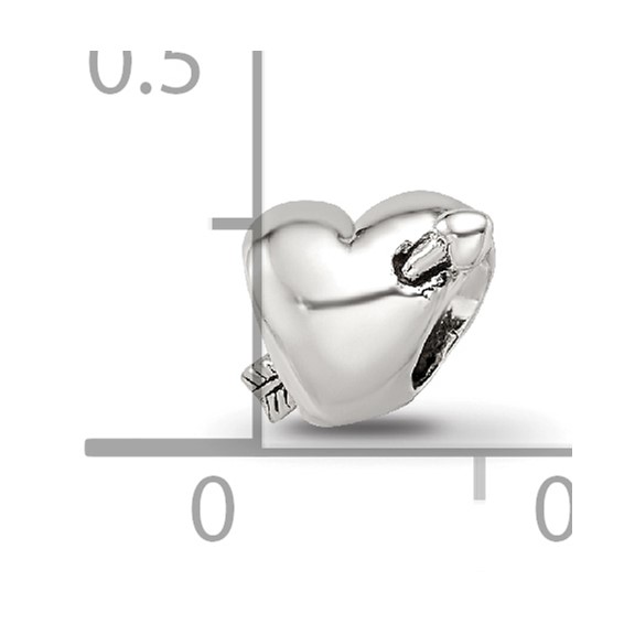 Sterling Silver Reflections Kids Heart with Arrow Bead