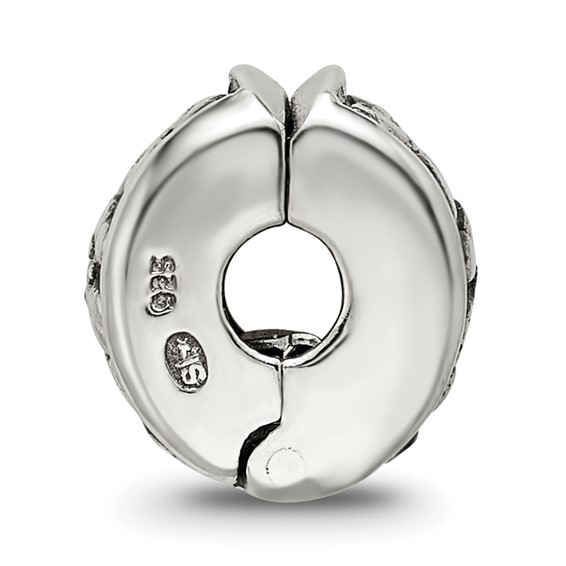 Sterling Silver Reflections Hinged Floral Clip Bead