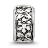 Sterling Silver Reflections Hinged Floral Clip Bead view 4
