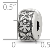 Sterling Silver Reflections Hinged Floral Clip Bead view 3