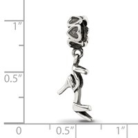 Sterling Silver Reflections High Heel Shoe Dangle Bead view 3