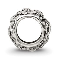 Sterling Silver Reflections Floral and Leaves Bead view 2