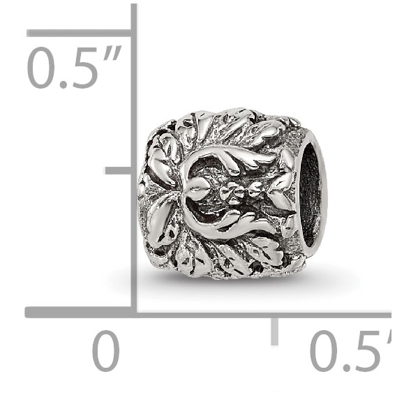 Sterling Silver Reflections Floral and Leaves Bead