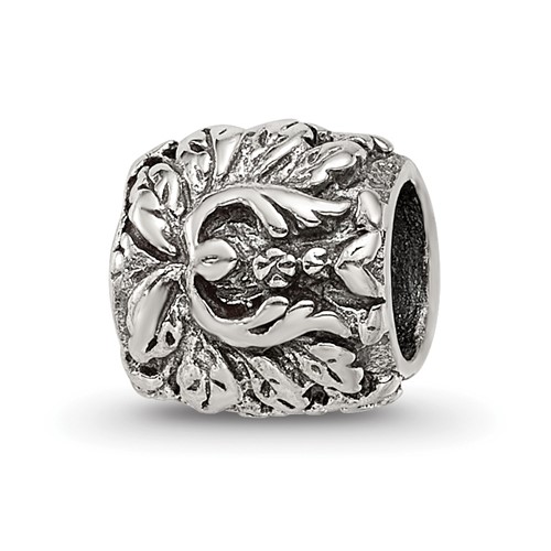 Sterling Silver Reflections Floral and Leaves Bead