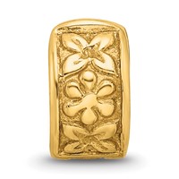 Sterling Silver Gold-plated Reflections Hinged Floral Clip Bead view 4