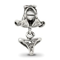 Sterling Silver Reflections Kids Swimsuit Dangle Bead view 5