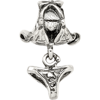 Sterling Silver Reflections Kids Swimsuit Dangle Bead view 3