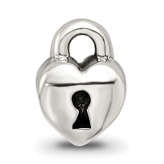 Sterling Silver Reflections Kids Heart Lock Bead
