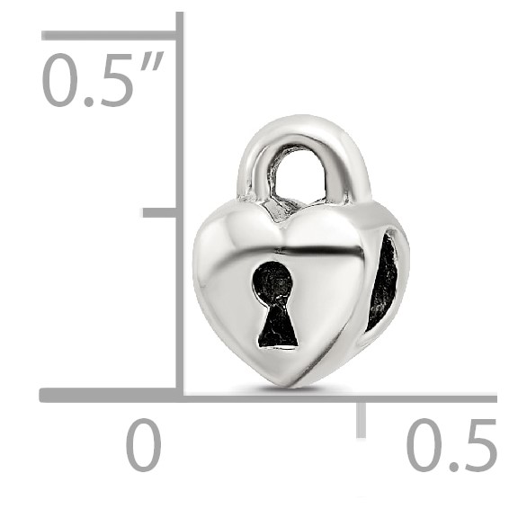 Sterling Silver Reflections Kids Heart Lock Bead