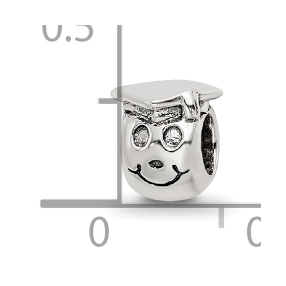 Sterling Silver Reflections Kids Happy Graduate Bead