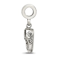Sterling Silver Reflections Baby Shoe Dangle Bead view 2