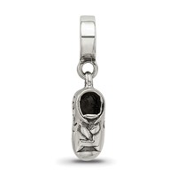 Sterling Silver Reflections Baby Shoe Dangle Bead view 3