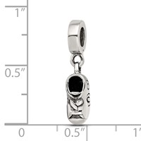 Sterling Silver Reflections Baby Shoe Dangle Bead view 4