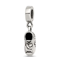 Sterling Silver Reflections Baby Shoe Dangle Bead view 1
