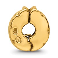 Sterling Silver Gold-plated Reflections Hinged Clip Bead view 2