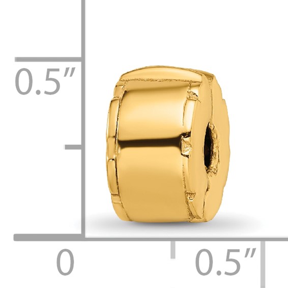 Sterling Silver Gold-plated Reflections Hinged Clip Bead