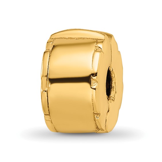 Sterling Silver Gold-plated Reflections Hinged Clip Bead