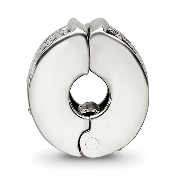 Sterling Silver Reflections Hinged Dotted Clip Bead