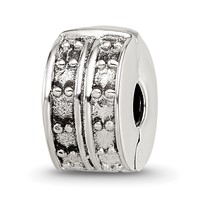 Sterling Silver Reflections Hinged Dotted Clip Bead view 1