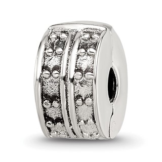 Sterling Silver Reflections Hinged Dotted Clip Bead