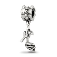 Sterling Silver Reflections High Heel Shoe Dangle Bead view 1