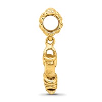 Sterling Silver Gold-plated Reflections High Heel Shoe Dangle Bead view 2