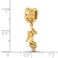 Sterling Silver Gold-plated Reflections High Heel Shoe Dangle Bead view 3