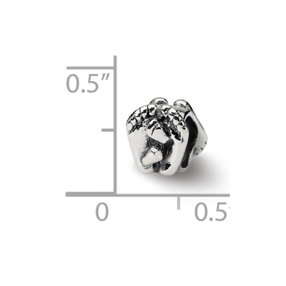 Sterling Silver Reflections Big & Little Feet Bead