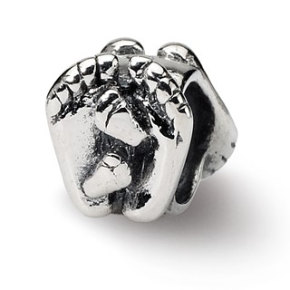 Sterling Silver Reflections Big & Little Feet Bead
