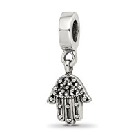 Sterling Silver Reflections Hamsa Chamseh Dangle Bead view 1