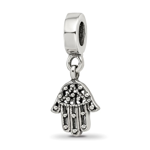 Sterling Silver Reflections Hamsa Chamseh Dangle Bead