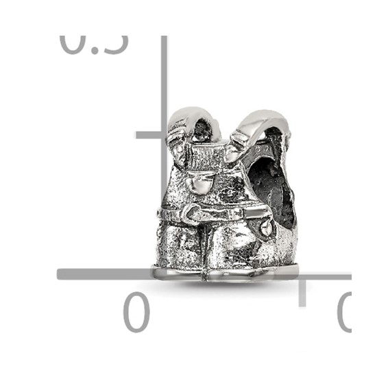 Sterling Silver Reflections Kids Overalls Bead