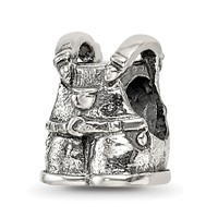 Sterling Silver Reflections Kids Overalls Bead view 1