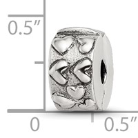 Sterling Silver Reflections Hinged Hearts Clip Bead view 4
