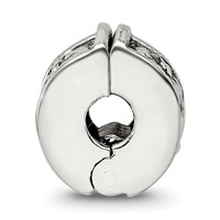 Sterling Silver Reflections Hinged Floral Clip Bead view 2