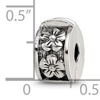 Sterling Silver Reflections Hinged Floral Clip Bead view 4