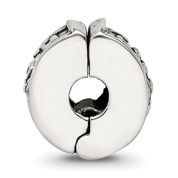 Sterling Silver Reflections Hinged Floral Clip Bead