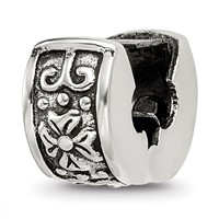 Sterling Silver Reflections Hinged Floral Clip Bead view 5