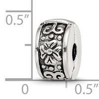 Sterling Silver Reflections Hinged Floral Clip Bead view 4